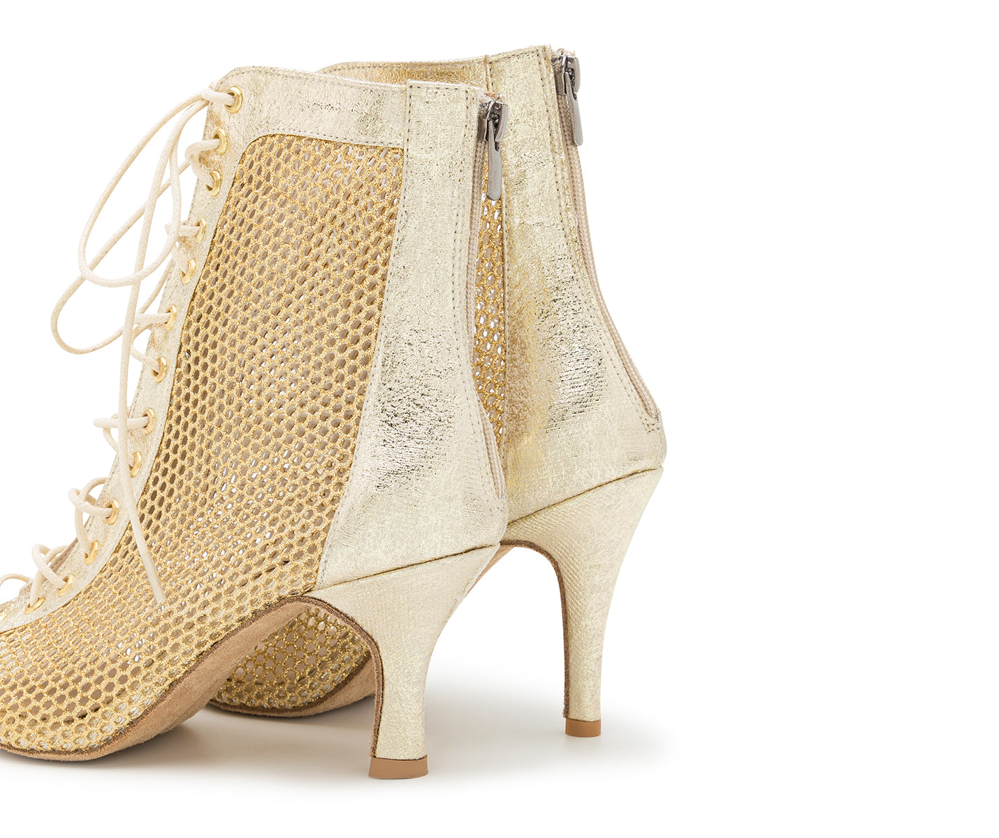 Halley Heels Dance Dance Shoes in Gold Glitter