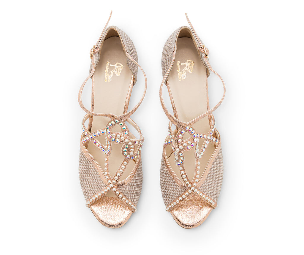 Zapatos de baile de Vela en rosa / oro