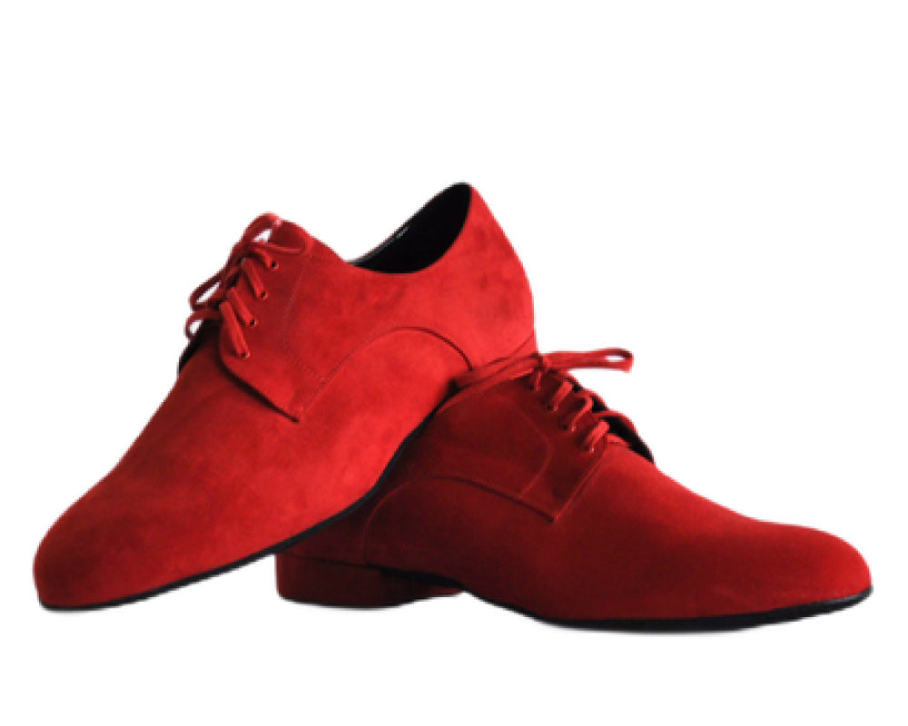 529/887 Zapatos de baile de gamuza en rojo