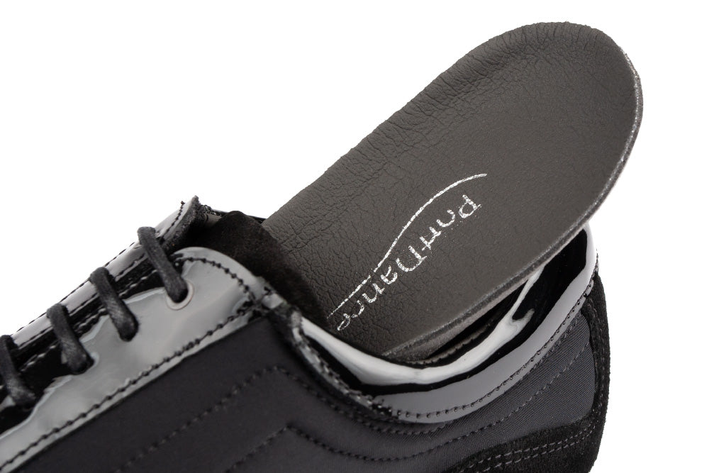 Zapatos de baile PD035 en negro con suela de gamuza